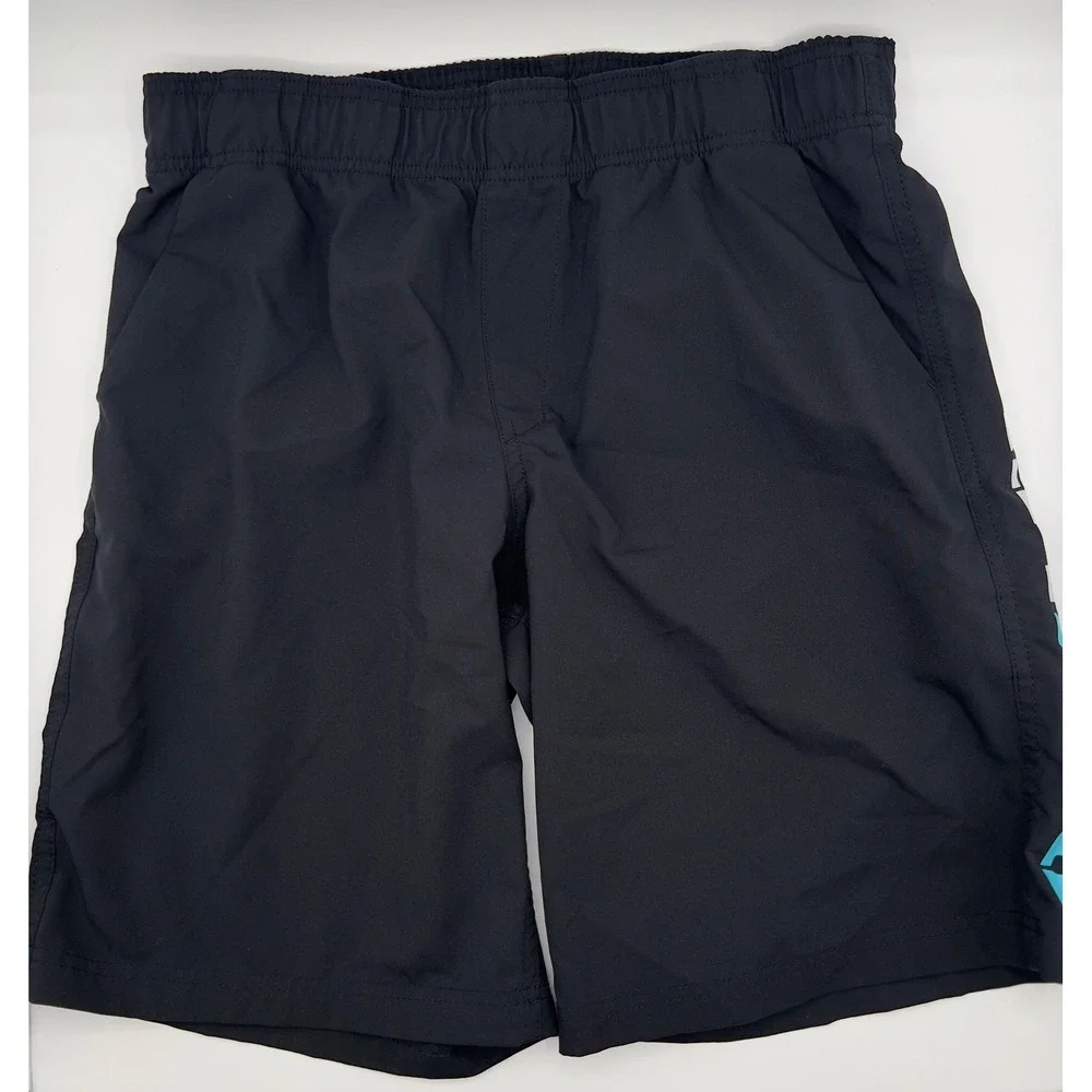 Oakley‎ Gym Shorts Black Athletic Performance Graphic With Pockets Mens 33 0427